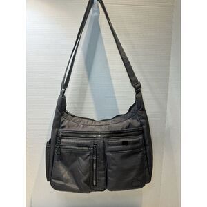 Lug Infinity Double Dutch Cross body gray diaper travel carryon bag